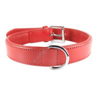 Ace Comfy LEATHER DOG COLLAR Padded And lined with Lamb's Leather (Purple, Red, Kiwi Green, Pink )